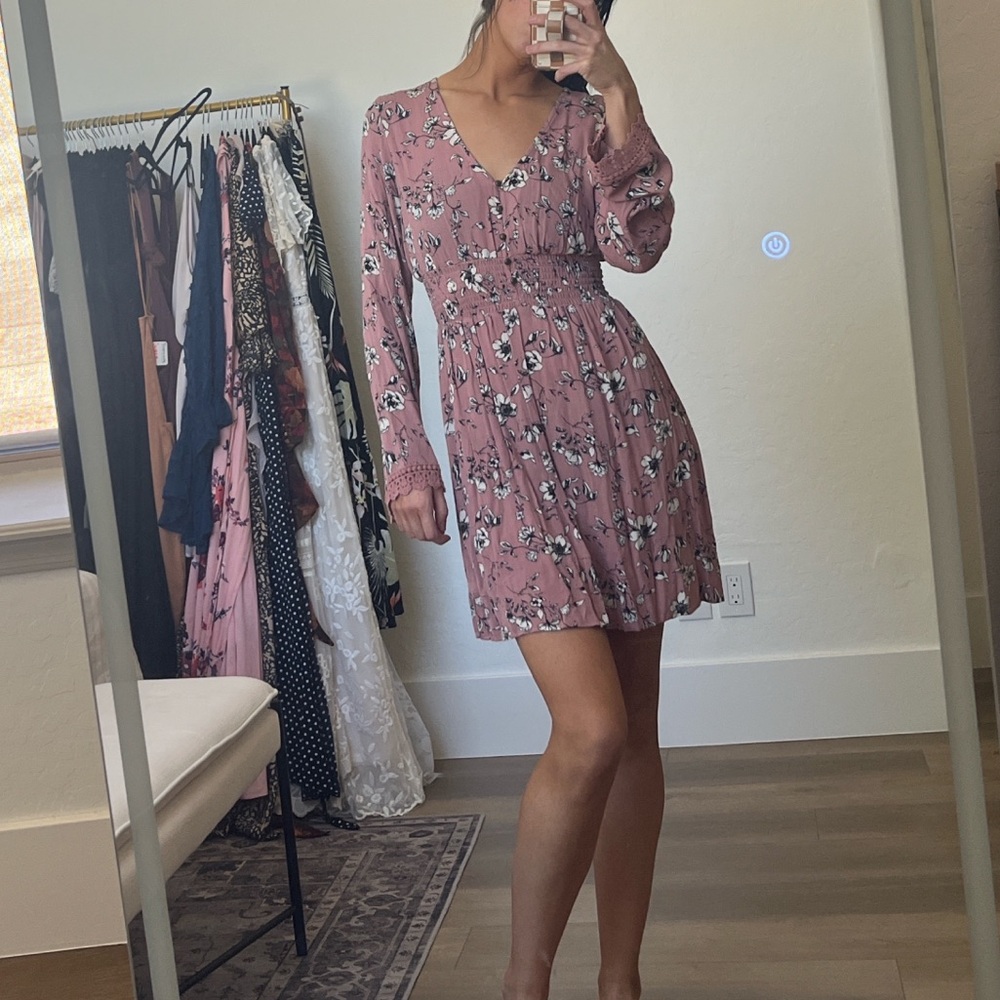 Xhilaration Floral Long Sleeve Dress